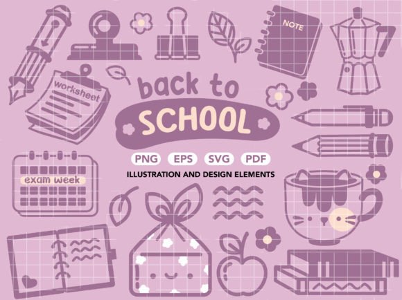 Back to School Cute Icon Clipart