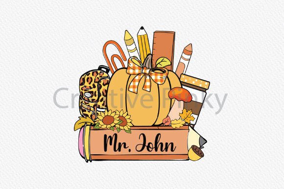 Custom Name Fall Autumn Back to School: A Versatile Design for Personalized Products