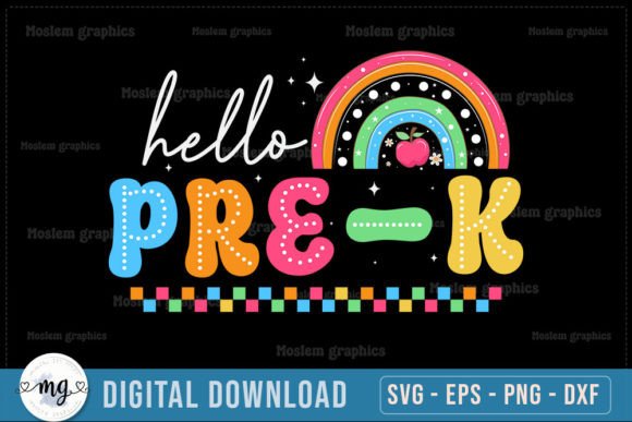 Hello Pre-K - Back to School Quotes SVG: A Versatile Design for Creative Projects
