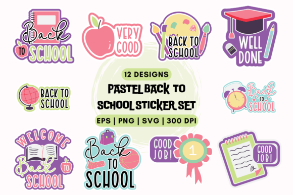 Pastel Back to School Sticker Set: A Creative Tool for Learning and Expression